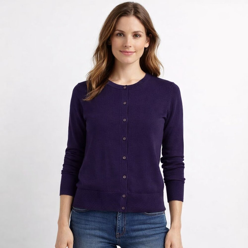 Croft & Barrow Purple Cardigan Sweater